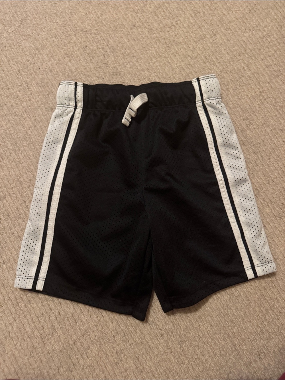 Carter's Black and White Mesh Athletic Shorts